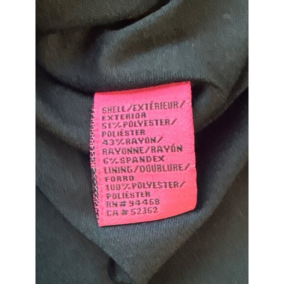 Betsey Johnson Dress Womens 14 Gray Teal Abstract Short Sleeve A-Line Midi - Picture 7 of 8